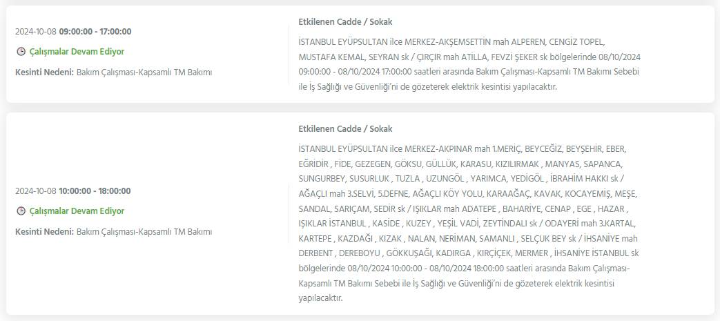 İstanbul'da 8 saati bulacak elektrik kesintisi! BEDAŞ ilçe ilçe açıkladı 15